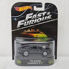 Hot Wheels Fast & Furious '70 Dodge Charger R/T Black Diecast Car BDT95 2013 New