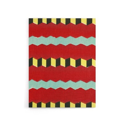 Shima Zickzack Textil Japanisch Korin Leinwandbild Wandbild Kunst