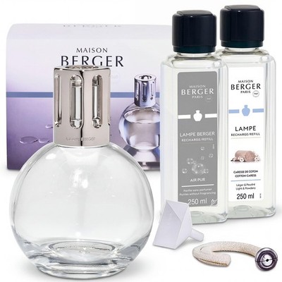 Geschenkset Lampe Berger Essentielle Ronde mit 2 Nachfüllungen à 250 ml Air Pur