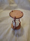 Vintage Pink Painted Metal and Glass Hourglass 5 Minute sand Timer shabby chic — photo 1