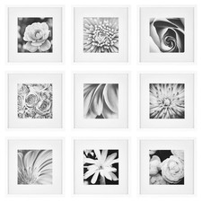 Gallery Perfect's 9-Piece - Square Photo Frame - Stunning Display with Frame Wal