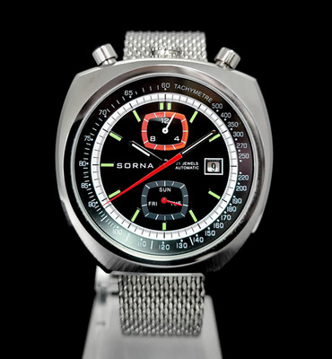 SORNA - AUTOMATIC - BULLHEAD - MESH - WRISTWATCH - AUTOMATIC - NOS-STYLE RETRO