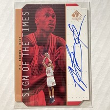 🏀 P.J. BROWN AUTO 1998-99 SP AUTHENTIC SIGN OF THE TIMES AUTOGRAPH BRONZE