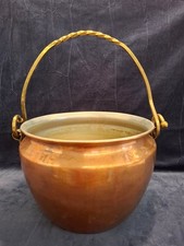Kupferkessel mit Messinghenkel Deko Kessel &Oslash; 22cm Vintage Blumentopf