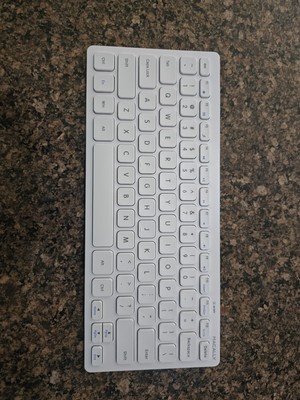 White Macally Compact Wireless RF Keyboard For  PC and Windows