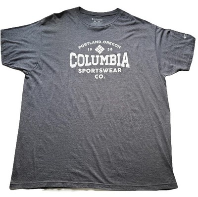 Columbia Sportswear Portland Oregon T Shirt Mend 2XL Gray Short Sleeve 2010s Tee