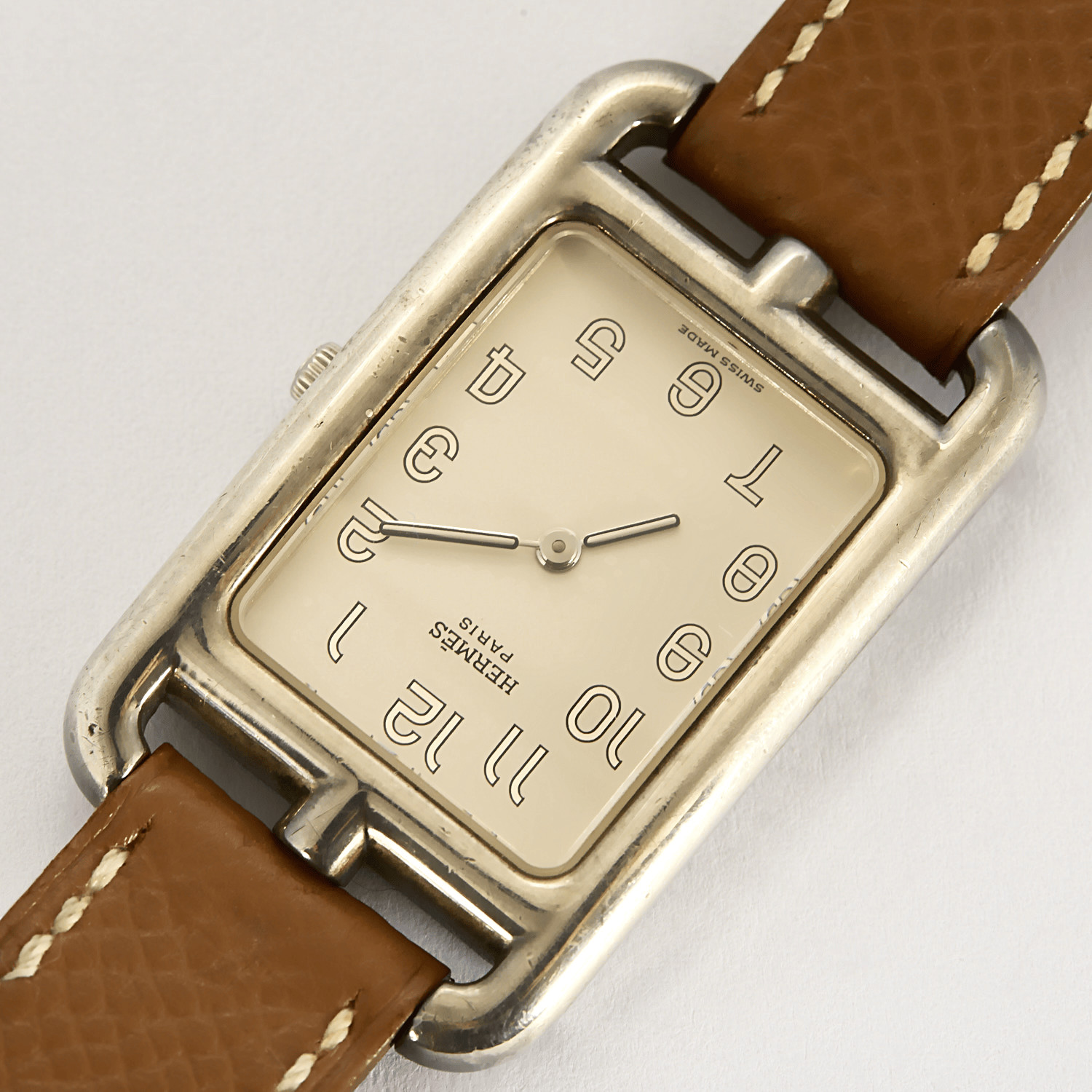HERMÈS - CAP CODE - Steel Watch with Rectangular … - image 9