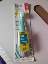 Radius Totz Plus Kids Toothbrush Teal 3 Years Extra Soft Made in USA