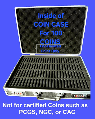๐ชUSED Aluminum Storage Box Case With Locks for 100 Round Coin Holders