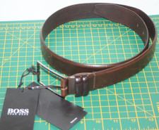 Image of HUGO BOSS CARMELLO BROWN LEATHER BELT 80 cm 30" BELT FITS 30 "