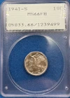1941-S MERCURY DIME PCGS MS66 FB OGH RATTLER GEM BU WHITE