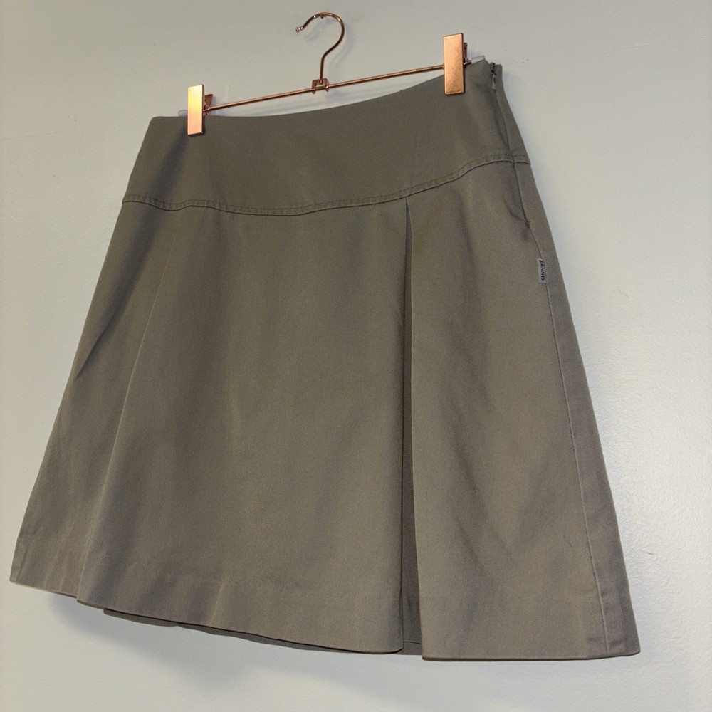 Vintage Tennis Skirt Sz L Beige Pleated School Girl Court Heritag Preppy 90s y2k