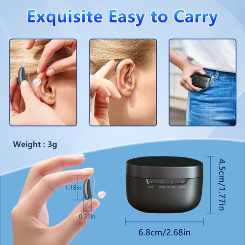 OTC Hearing Aids Rechargeable Digital Hearing Devices for Adults Seniors, Adv... - Picture 7 of 8