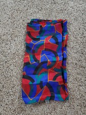 Vintage Hiroko Kapp Silk Scarf Square Geometric Multicolor