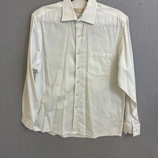 Michael Kors Men's Off White Long Sleeve Dress Shirt Button Front Size Large