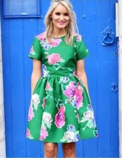 Kate Spade Green Floral Dress Size 4