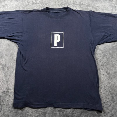 Vintage 90s Portishead Band T-Shirt Mens Large Navy Blue P Logo Cut Tag