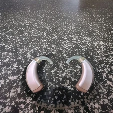 NuEar (Starkey) Imagine Prestige (BTE) L+ R Hearing Aids. Tested Work Perfectly 