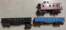 Vintage Lionel Lines Model Train Car Lot Sunoco 6015 6017 Caboose 6012 6142 Open
