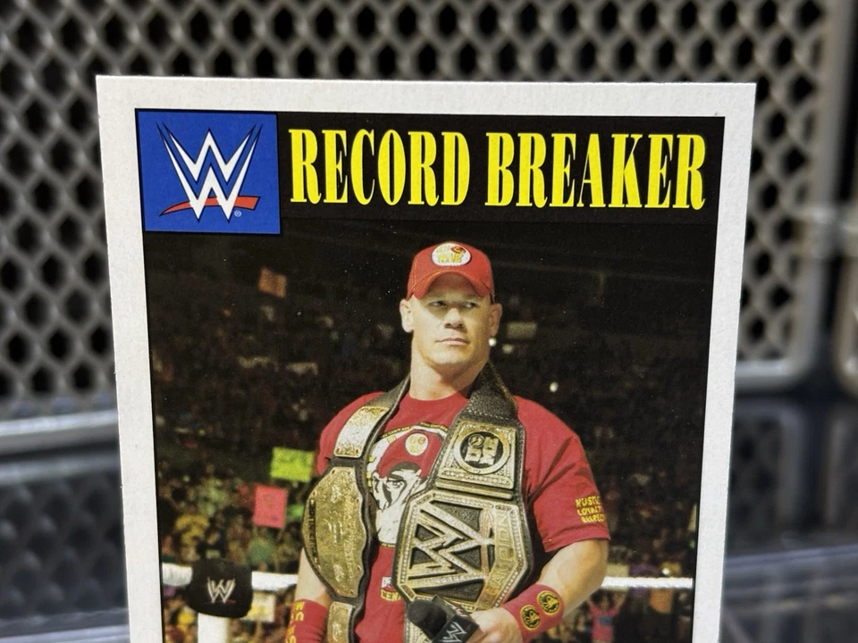 2016 Topps Heritage WWE John Cena Wrestling Card #2 WWF Record Breaker Most Belt - Image 4 of 4