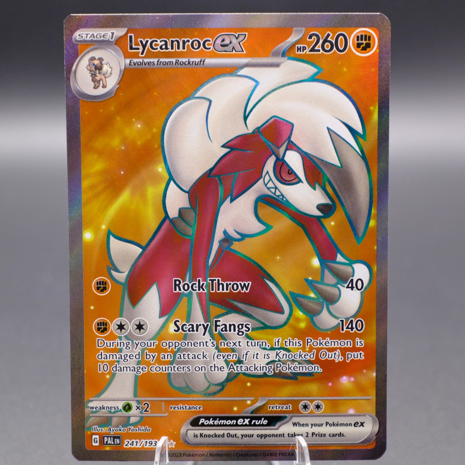 Lycanroc ex 241/193 Ultra Rare SV02: Paldea Evolved Pokemon TCG NM