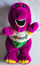 1992 Barney Plush Purple Dinosaur 12" Tall Dakin The Lyons Group /With shirt/