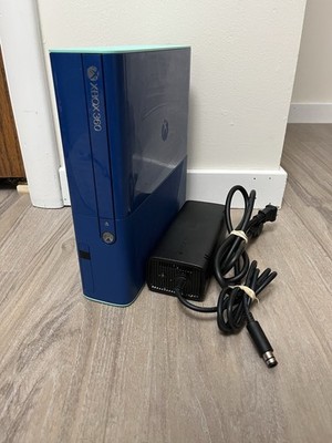 Xbox 360 E Call Of Duty Special Edition Blue Console Tested W/ Power Supply