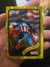 2025 Topps Chrome Marvel #185 Captain America Yellow Lava Refractor