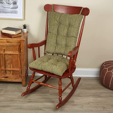 the Gripper Non-Slip Rocking Chair Cushion Set with Thick Padding