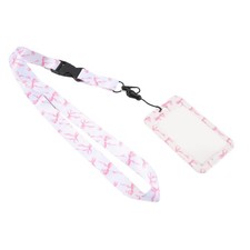 Badge Holder Retractable Clip with Lanyard,Bow Print Lanyard with ID Holder5523