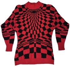 Vintage Gianni Versace Fall 1986 Optical Illusion Sweater
