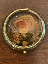 Vintage Mini Pocket Purse Ladies Ashtray All Bundled Up Girl 1992 Taiwan