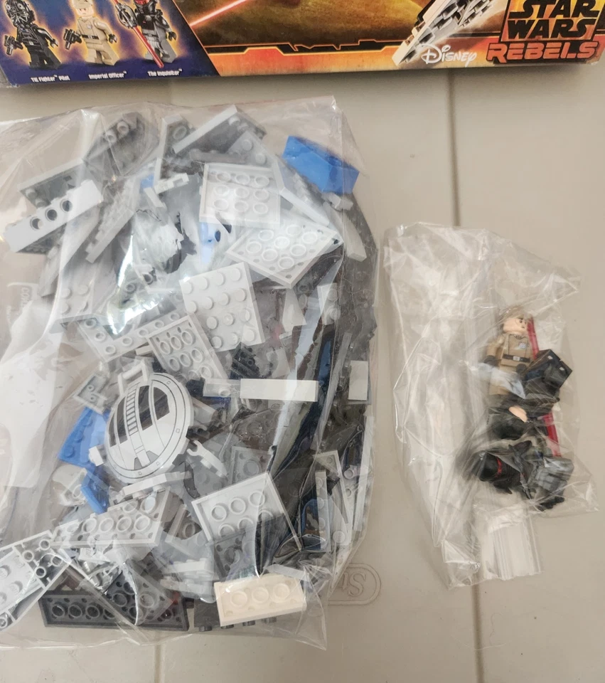 LEGO Star Wars: TIE Advanced Prototype (75082) Set, Figures, Manual & Box  - Image 2 of 4