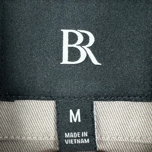 Banana Republic Jacket Mens Medium Brown Plaid Wool Blend Full Zip Pockets EUC image 4