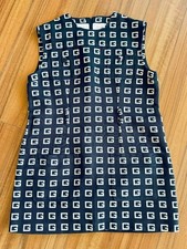 GUCCI Dress Sleeveless Logo G Print Black White Size 46 Cotton