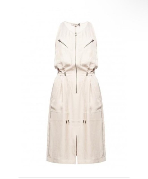 Women AllSaints Dress Beige Triacetate 38 / M / 46