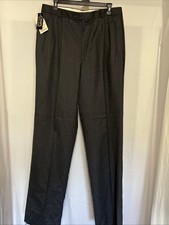 Vtg 90s Y2K NWT Chaps Ralph Lauren 100% Wool Pleated Pants 34x35 Gray Canada