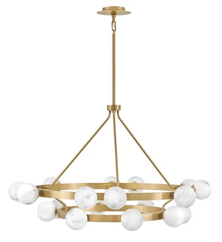 Fredrick Ramond FR41905 Selene 18 Light 48"W Ring Chandelier - Brass - Picture 4 of 8