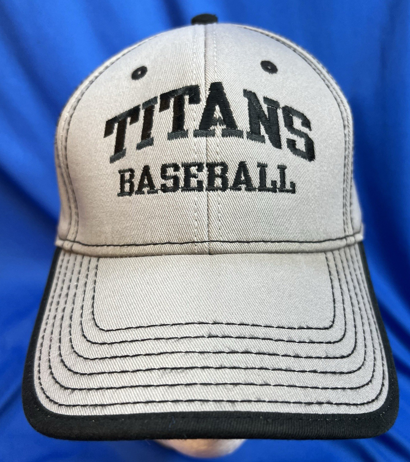 Titans Baseball gray cotton hook-loop adjust blac… - image 1