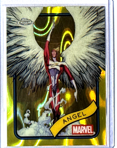 Angel 2025 Topps Chrome Marvel Angel Yellow Lava Refractor Karte - #186