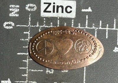 Peace Love Buc-Ee S Calhoun Georgia Länglich Gepresst Smashed Souvenir Pfennig