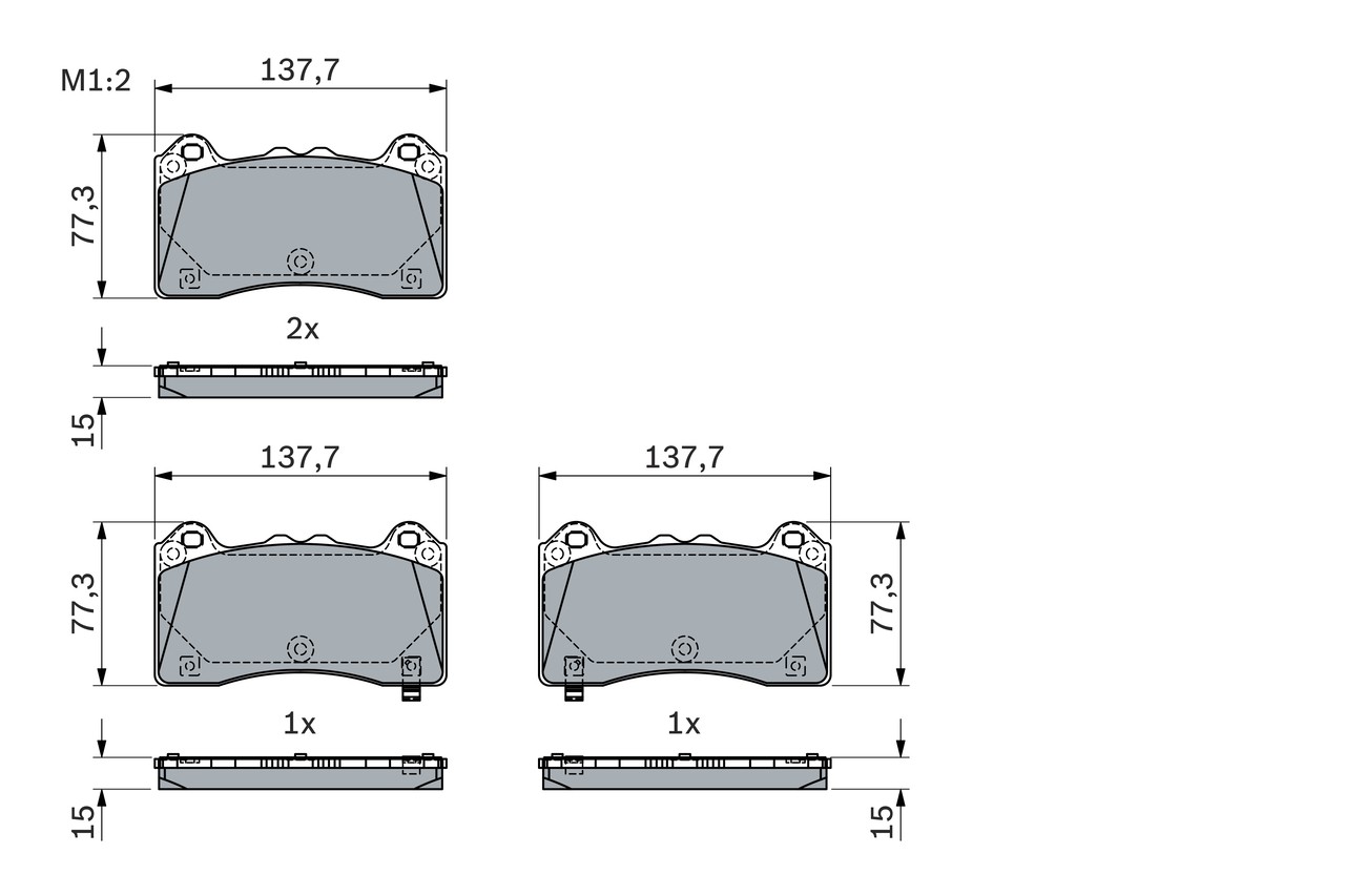 0 986 424 388 Bosch Brake Pad Set, Disc Brake for Ford, Ford Australia