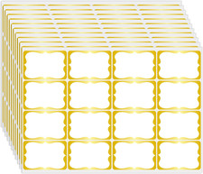 Gold Foil 400 Pcs Name Tag Stickers, 3"X 2", 16 Colorful Name Tags, Name Labels