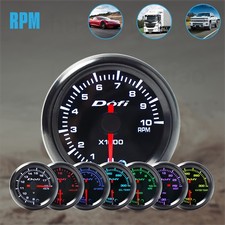 Universal 2 52mm 7color Led Car Pointer 010000rpm Tachometer Tacho Gauge Meter