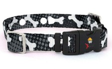 Extreme Dog Fence Replacement Collar Strap, Black Bones, Large
