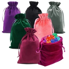 18 Pcs Drawstrings Velvet Bags, 6 X 9 Inch Mixed Colors Velvet Tarot Rune Bag...