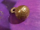 ANTIQUE INDOTIBETAN NEPALI GILDED BRASS BUDDHIST SYMBOL BEAD BUTTON 14.8-10.1 MM — photo 4