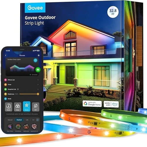 GOVEE H6175 Outdoor Smart LED Strip Light 32.8 ft (10m) IP65 Waterproof - Z03 - Picture 1 of 6