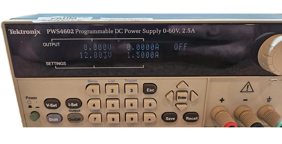 Tektronix PWS4602 Programmable DC Power Supply 0-60V 2.5A - Tested - Image 4 of 4