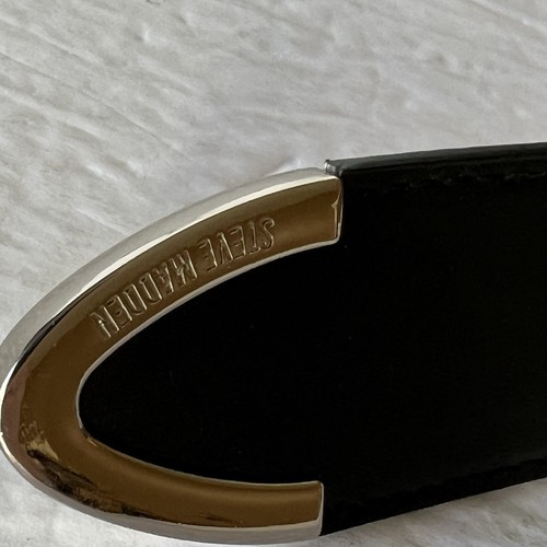 EUC Steve Madden Men’s Faux Leather Belt Silver Tone Buckle Size XL Work Wear - Picture 2 of 12